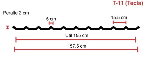 Lámina acrílica T11 (tecla)