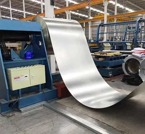 Rollo o bobina de acero laminado.
