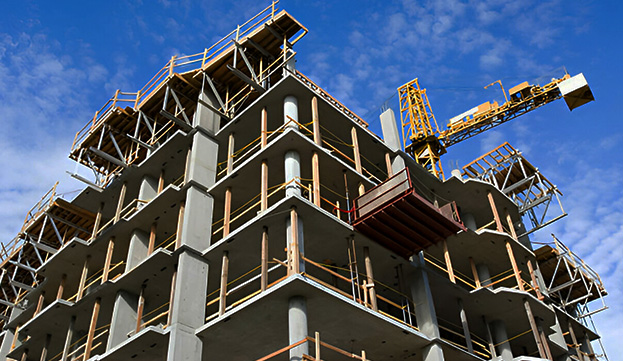 Construcción de losa armada en edificio