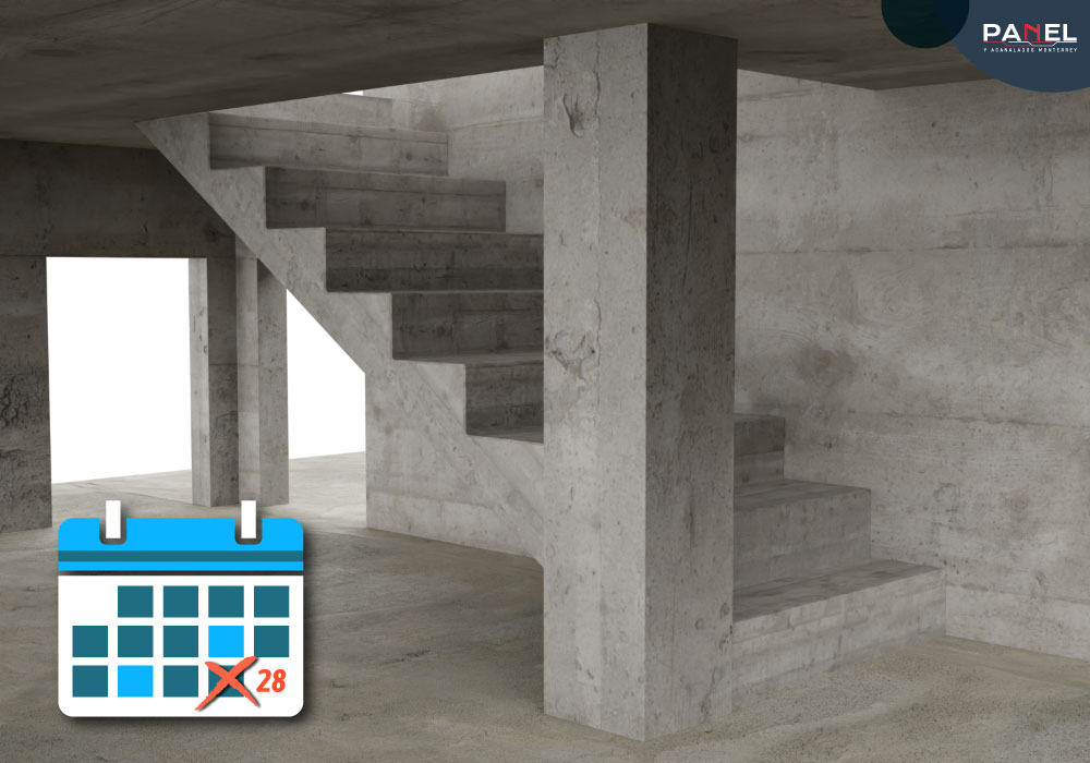 Diseño de vectorizado de una escalera de concreto terminada