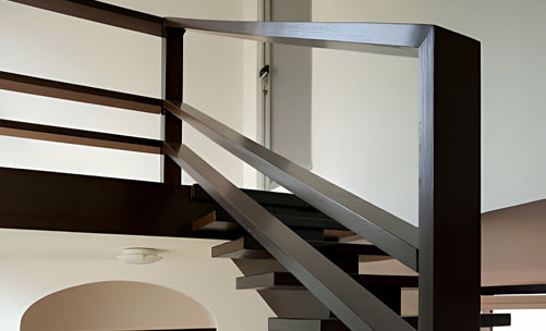 Pasamanos de escalera de madera real roja, barandilla de ático para  interiores para personas mayores con discapacidad, barandilla de escalera  de