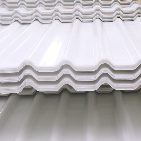 Pila de piezas de Lámina Poliacryl color blanco lechoso