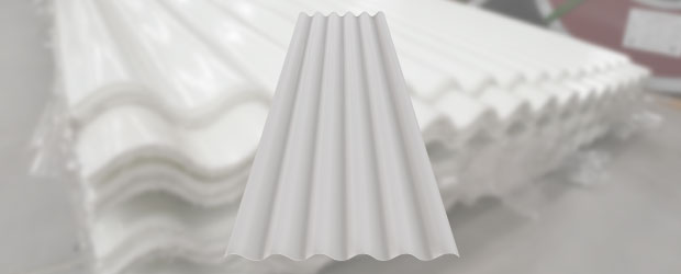 Vista frontal de lámina traslúcida Poliacryl T-6