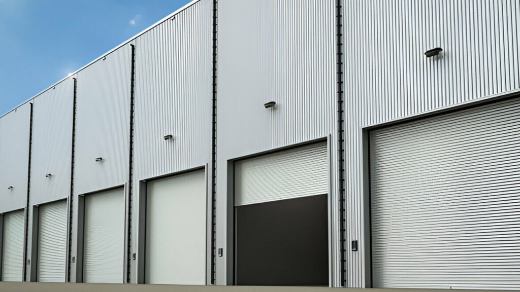 Fachada de bodega construida con panel Superwall