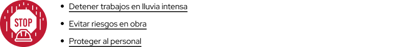 Sugerencias de como prevenir riesgos en obra cuando es temporada de lluvias
